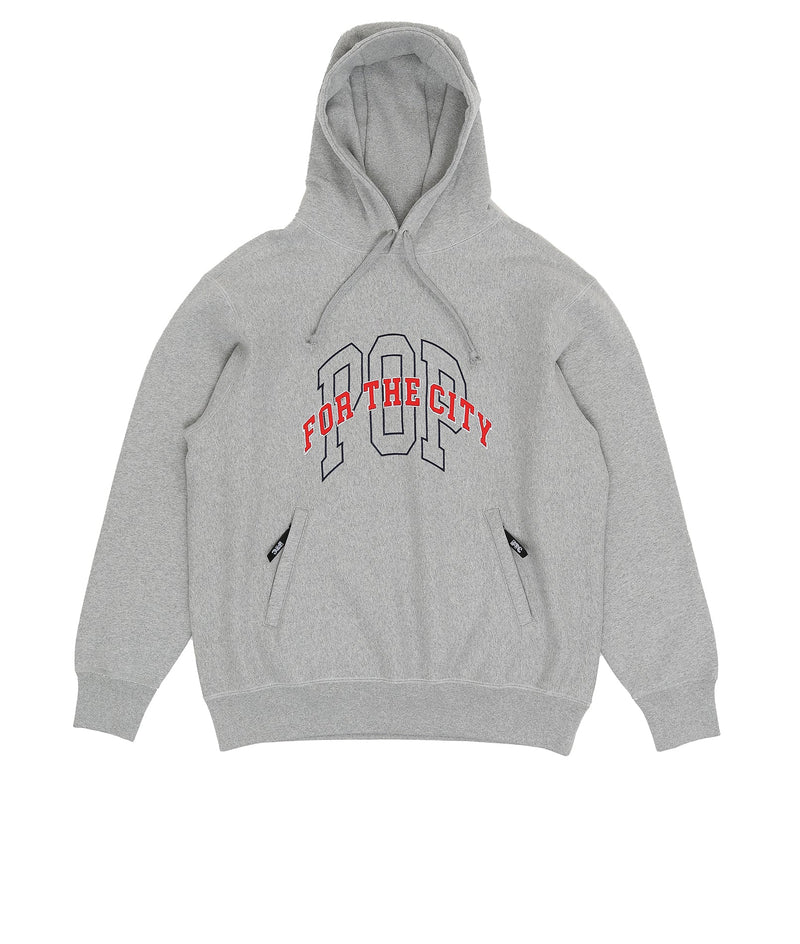 FTC & Pop Hooded Sweat Heather Grey