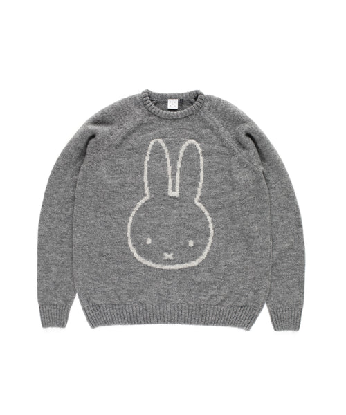 Featured Product Image Of Miffy & Pop Knitted Mohair Crewneck Heather Grey