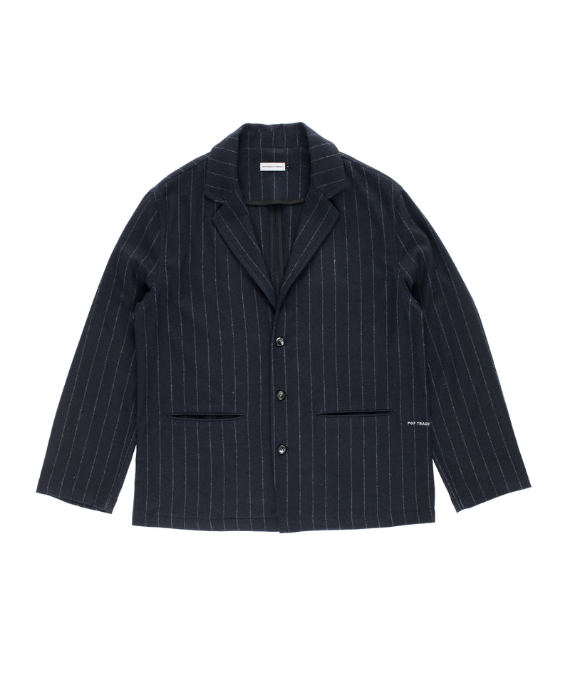 Pop Pinstripe Hewitt Suit Jacket Navy/Grey