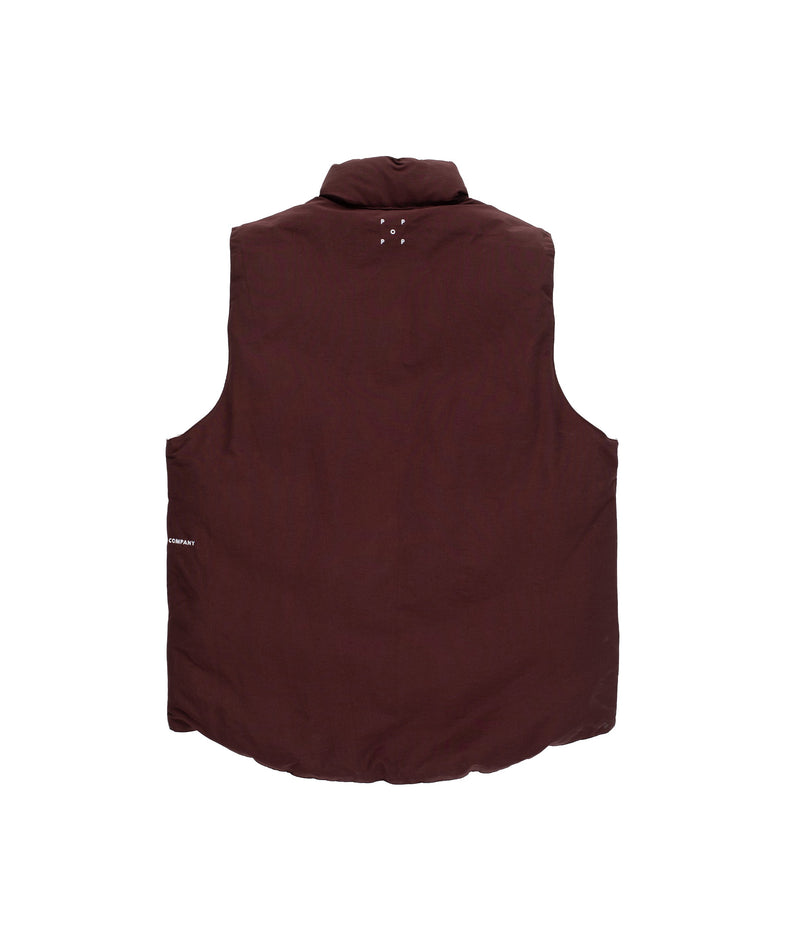 Pop Quilted Reversible Vest Fudge/Off White