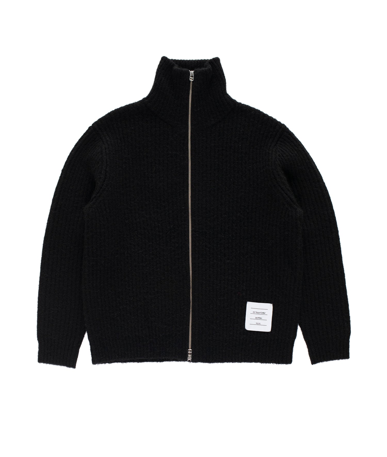 Pop Knitted Full Zip Black