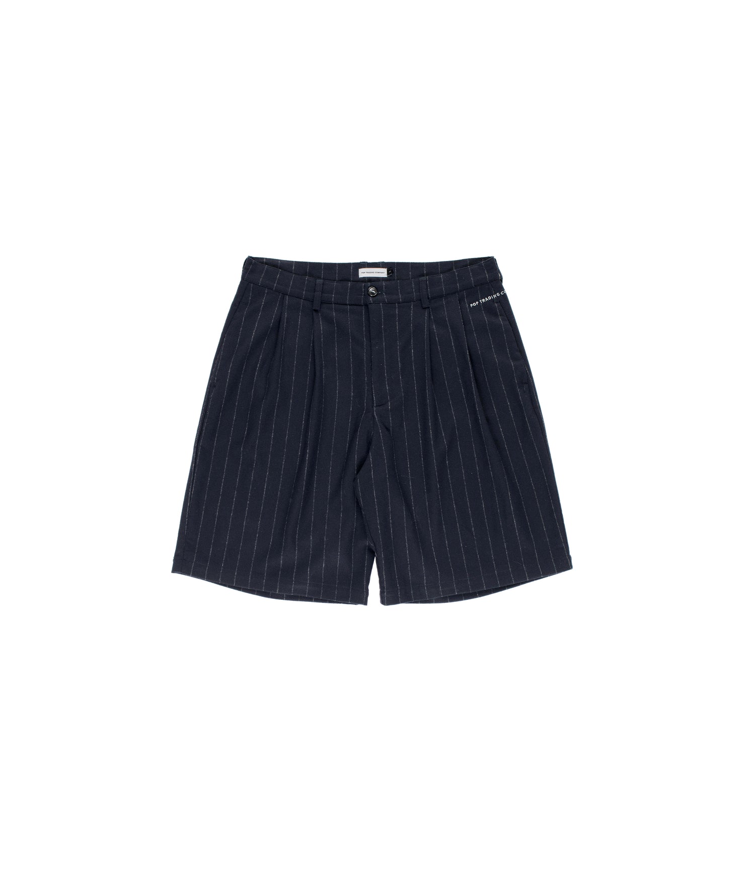Pop Pinstripe Suit Short Navy/Grey
