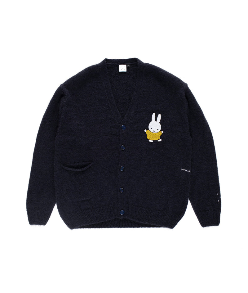Miffy & Pop Knitted Mohair Cardigan Navy