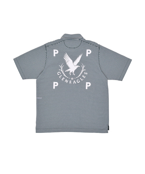 Featured Product Image Of Pop & Gleneagles Mini Striped Italo Shirt Dark Green/White Pepper