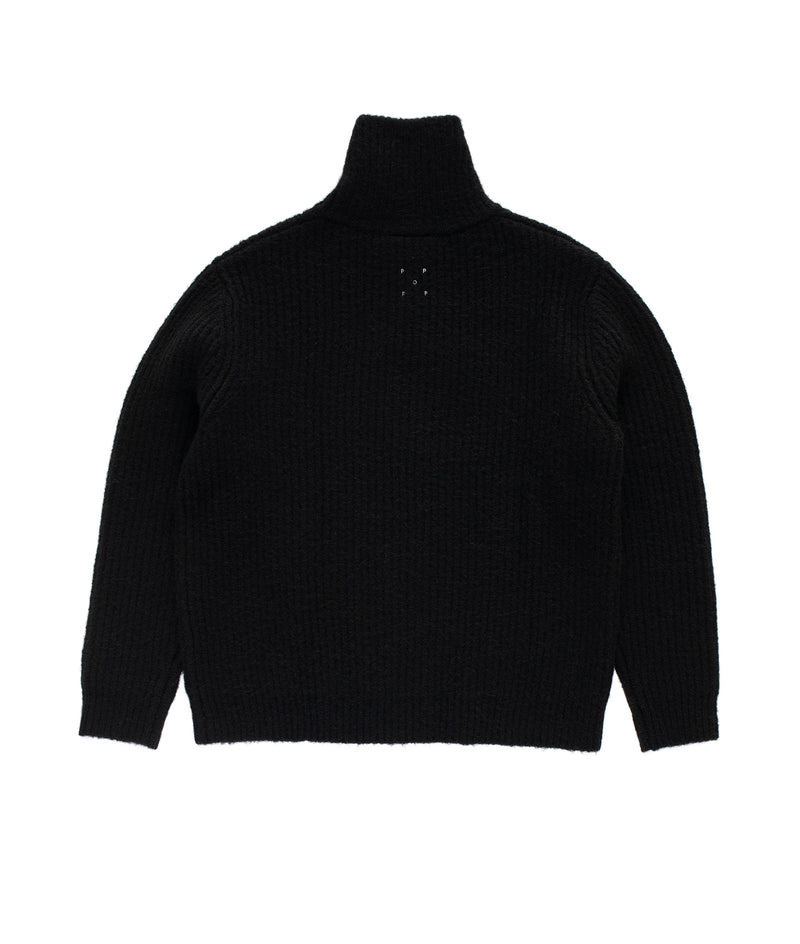 Pop Knitted Full Zip Black