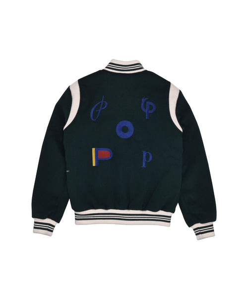 Featured Product Image Of Pop Parra Varsity Jacket Pine Green