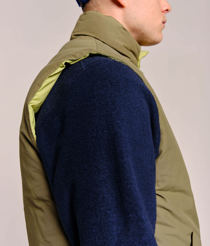 猿*様 POP QUILTED VEST Pop Reversible Quilted Vest Four Leaf Clover/Weeping Willow