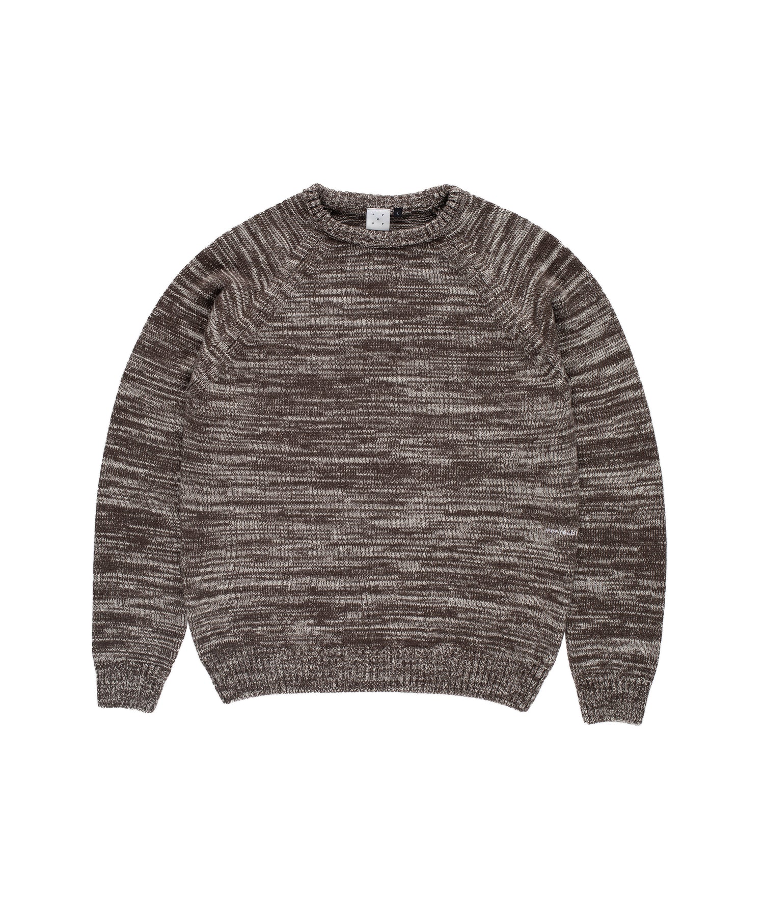 Pop Knitted Melange Logo Crewneck Delicioso/Off White