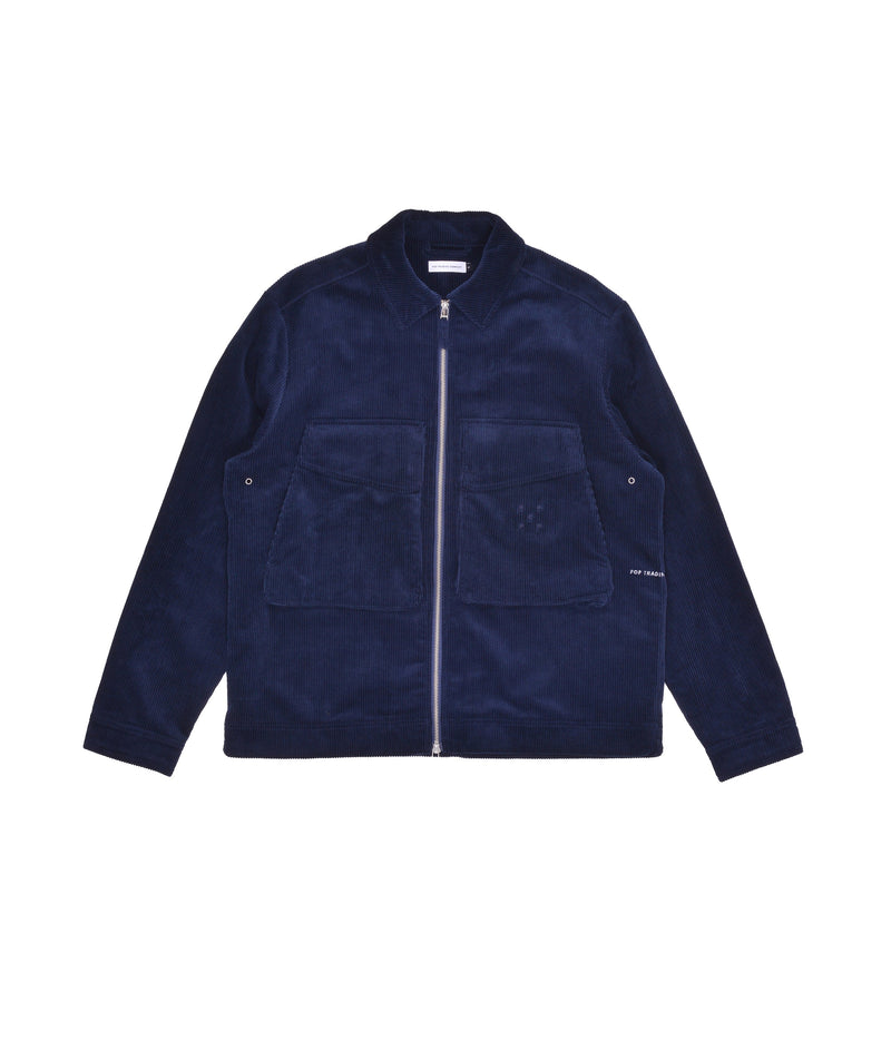 Pop Boxer Overshirt Navy Corduroy