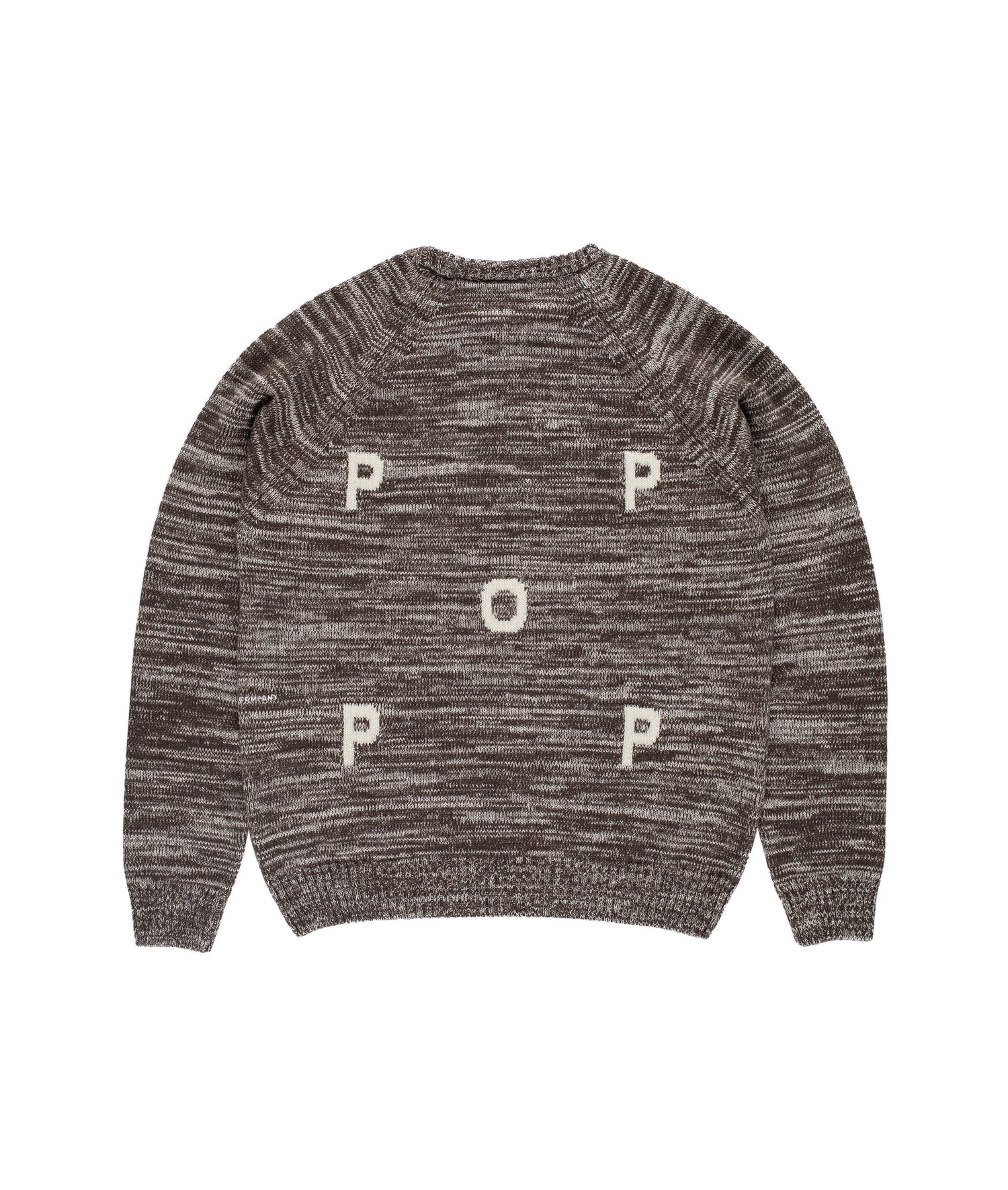 Pop Knitted Melange Logo Crewneck Delicioso/Off White