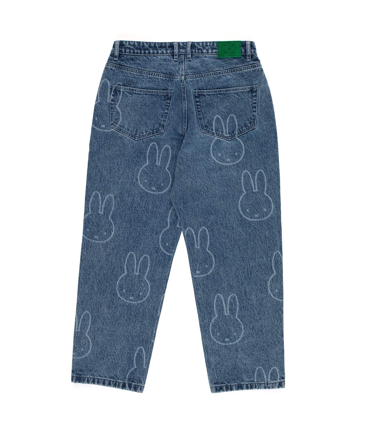 Miffy & Pop Pattern DRS Denim Pants Stonewashed