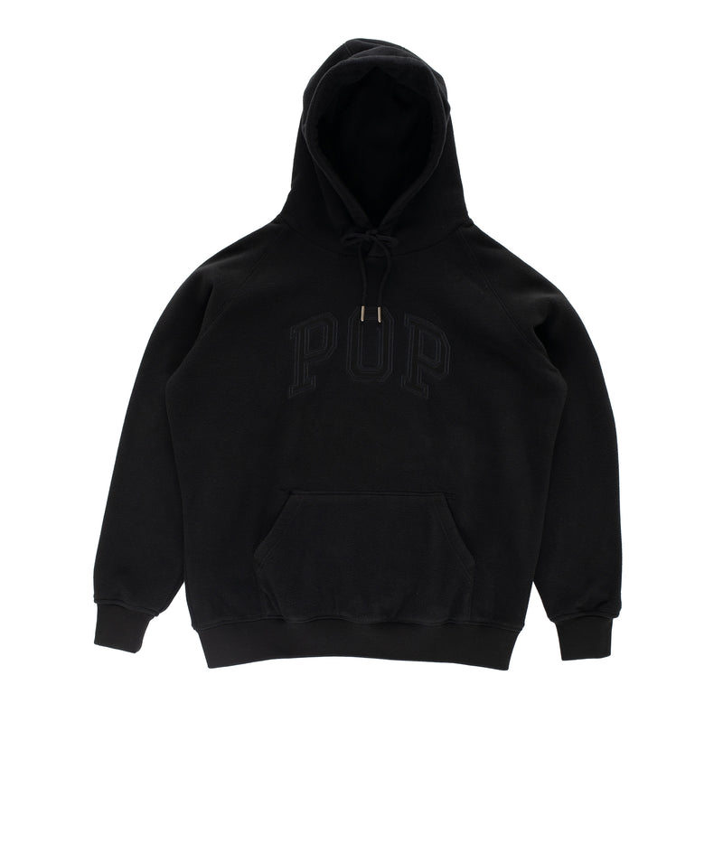 Pop Arch Hooded Sweat Black Fleece