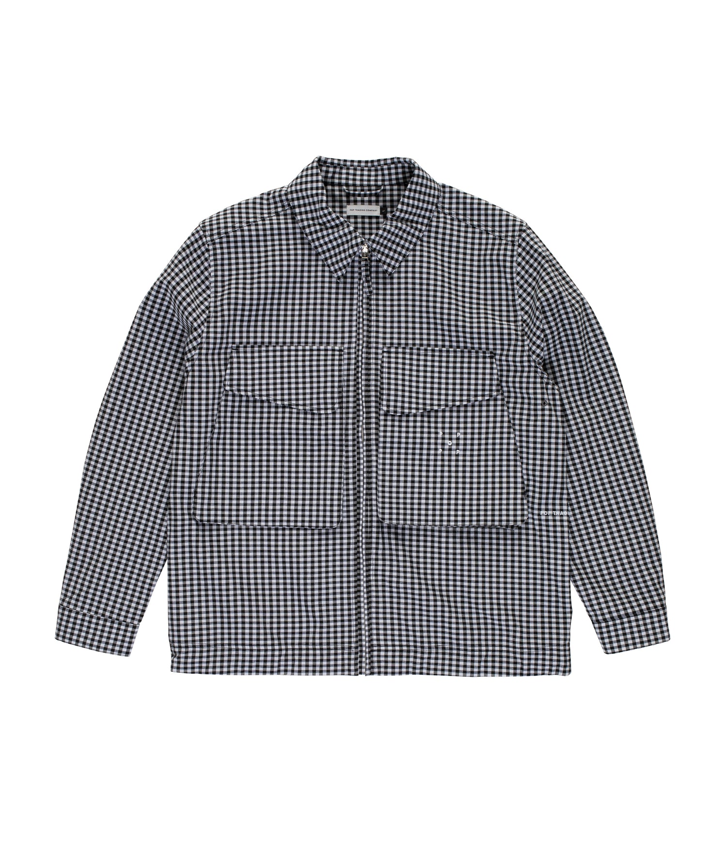 Gingham Boxer Overshirt Black/Off White