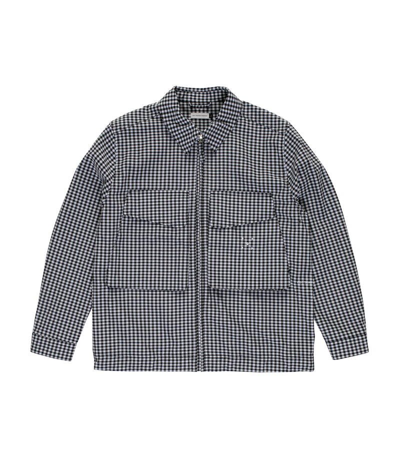 Gingham Boxer Overshirt Black/Off White