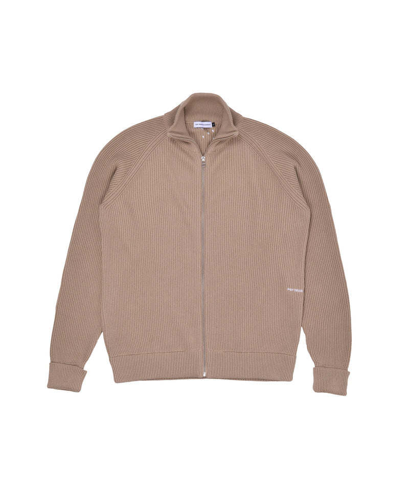 Pop Fullzip Knitted Vest White Pepper