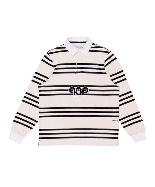 Featured Product Image Of Pub Striped Rugby Polo Black/Off White