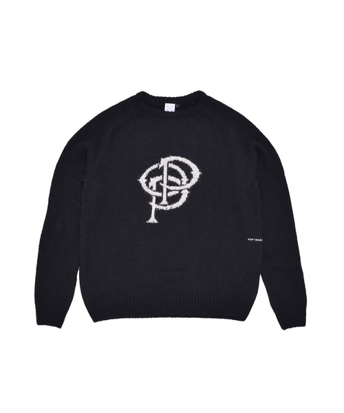 Featured Product Image Of Pop Initials Knitted Crewneck Black
