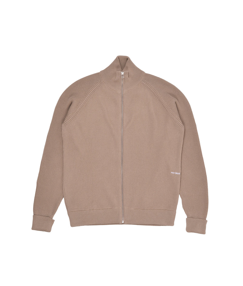 Pop Fullzip Knitted Vest White Pepper