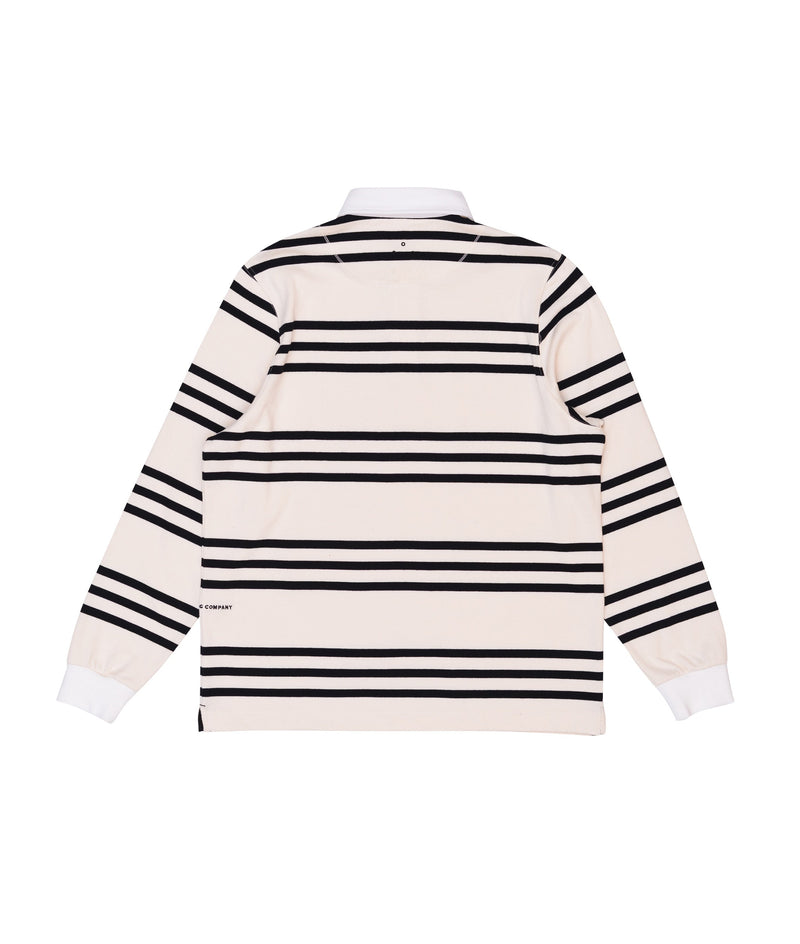 Pub Striped Rugby Polo Black/Off White