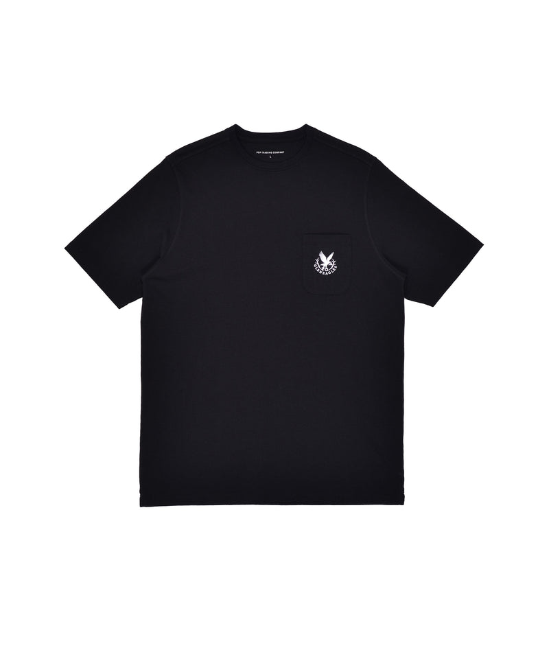Pop & Gleneagles Logo Pocket T-Shirt Black