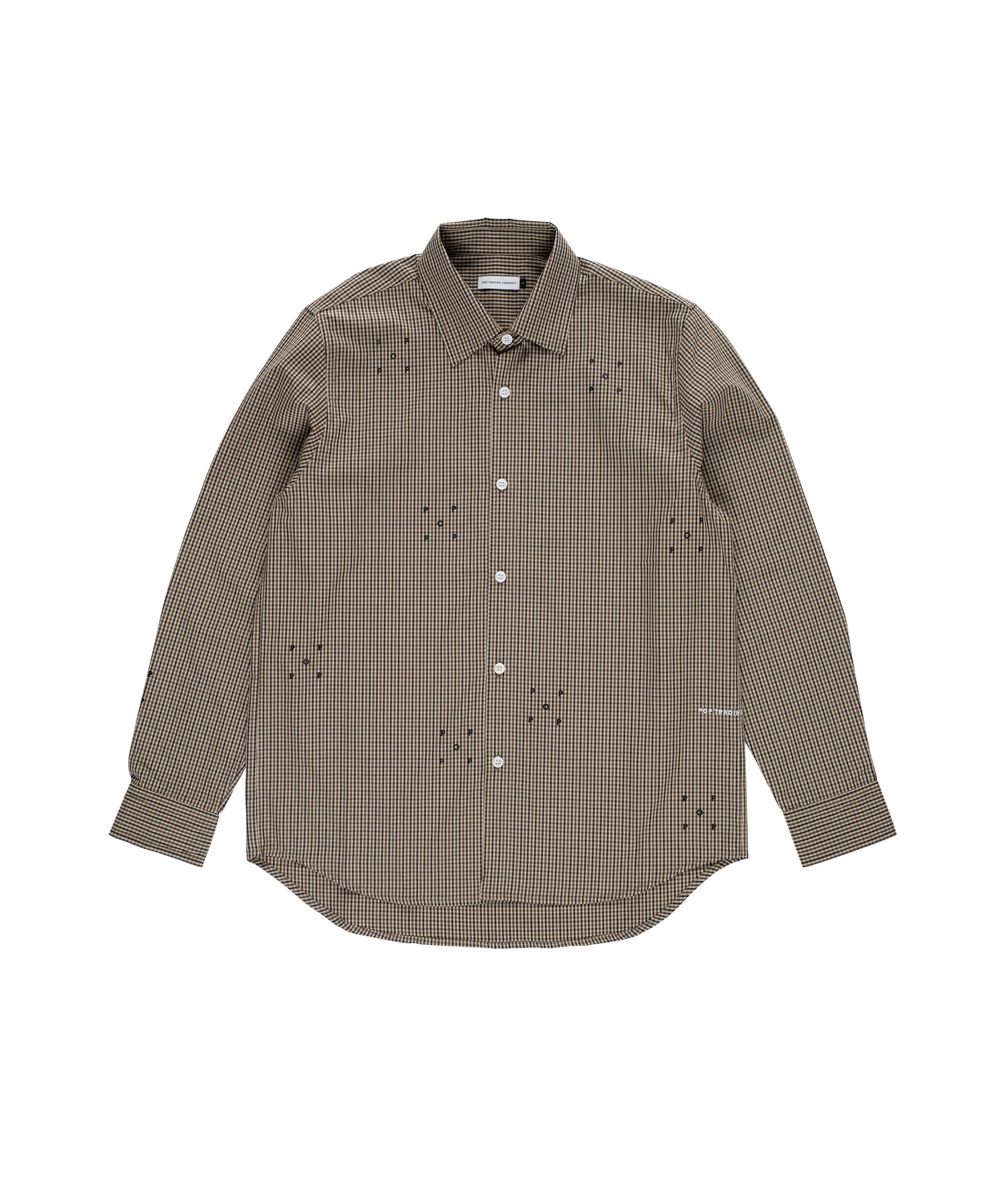 Pop Checked Allover Logo Shirt Navy/Delicioso