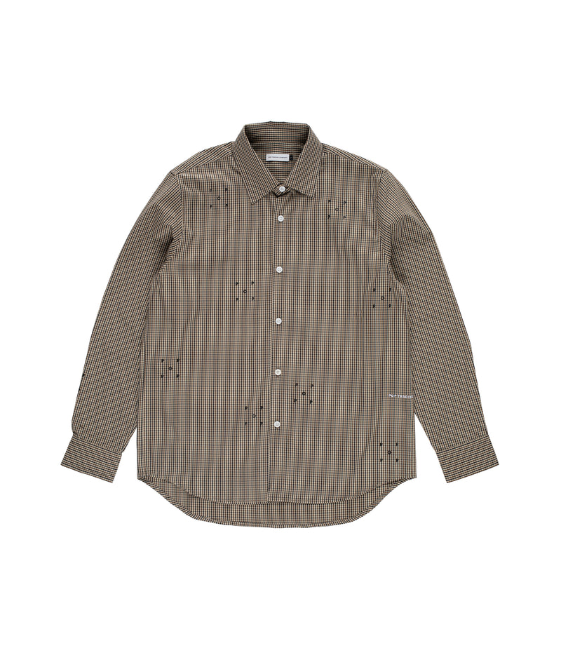 Pop Checked Allover Logo Shirt Navy/Delicioso