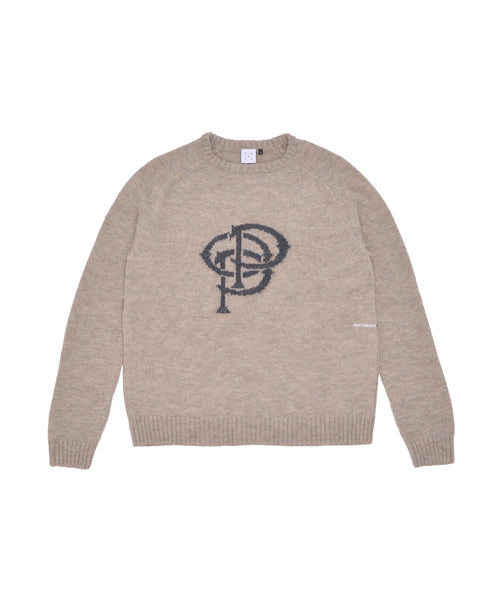 Featured Product Image Of Pop Initials Knitted Crewneck Sesame
