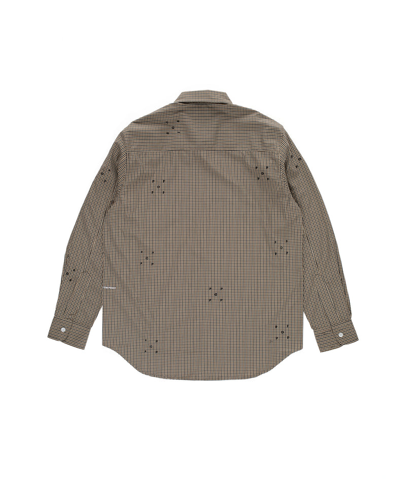 Pop Checked Allover Logo Shirt Navy/Delicioso