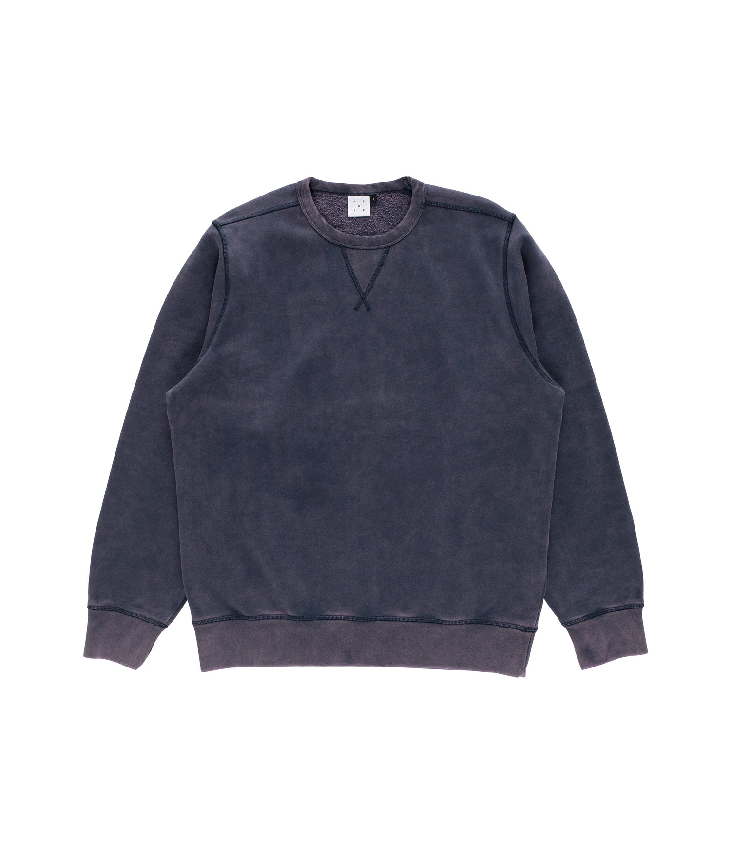 Pop Logo Crewneck Sweat Washed Navy