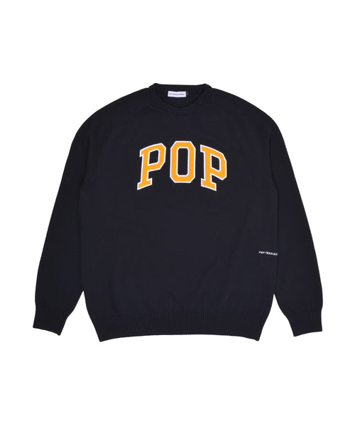 Featured Product Image Of Pop Arch Knitted Crewneck Black