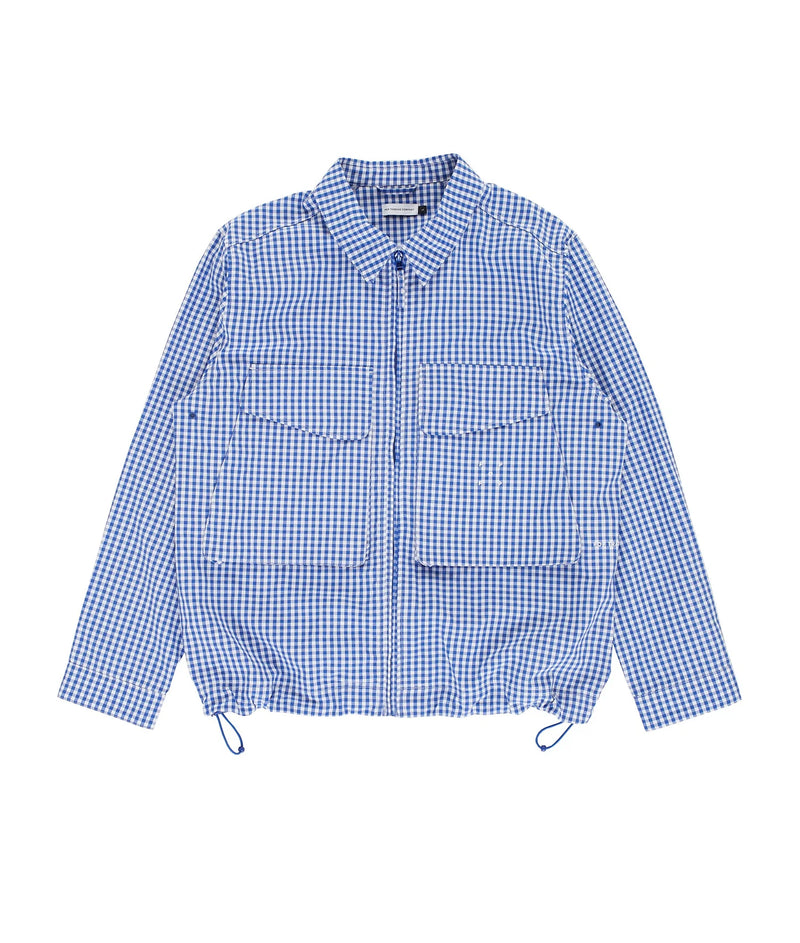 Pop Checked Boxer Shirt Twilight Blue/White