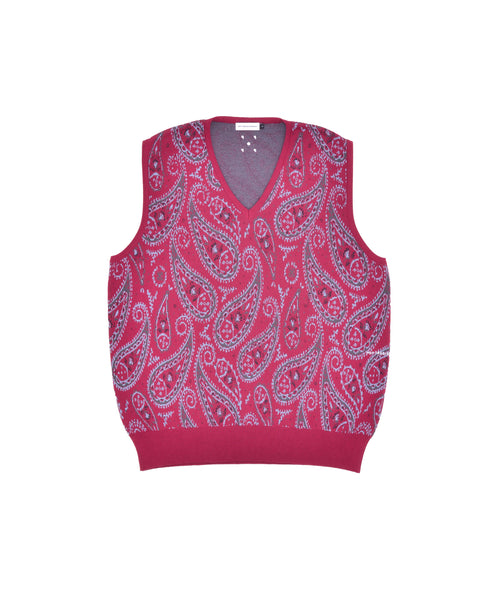 Featured Product Image Of Pop Paisley Knitted Vest Raspberry