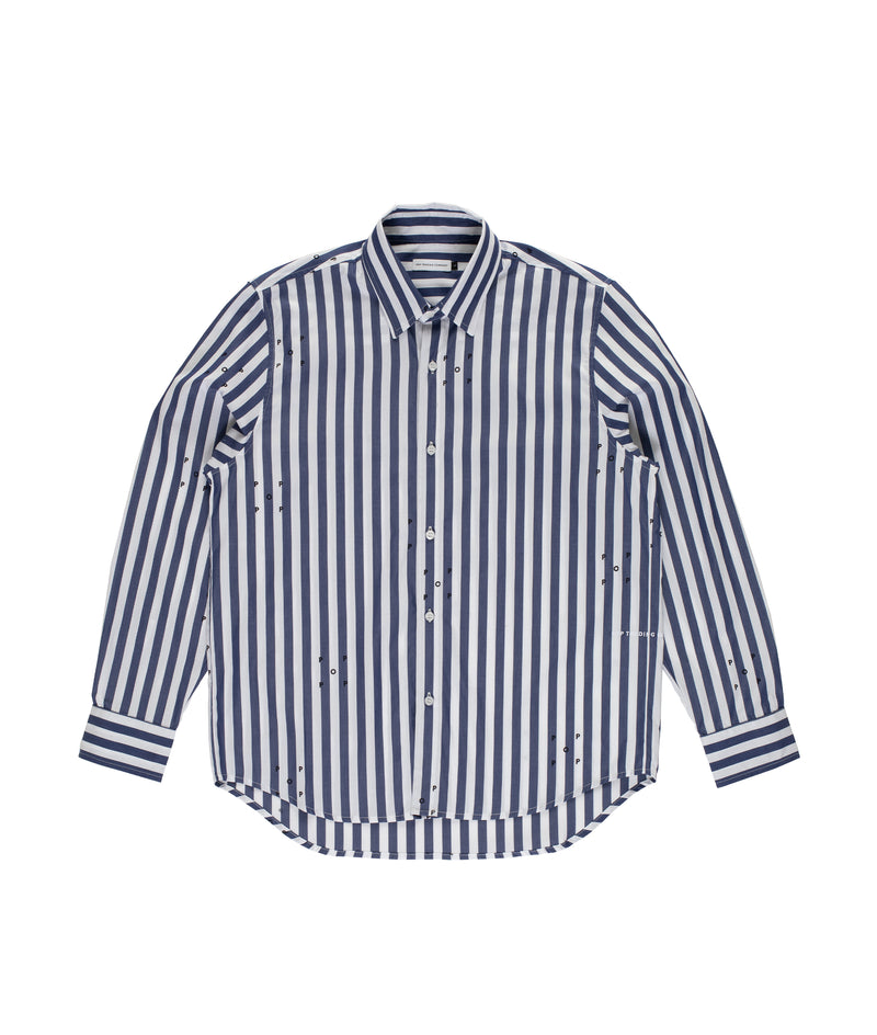 Pop Logos Stripe Shirt Navy/White