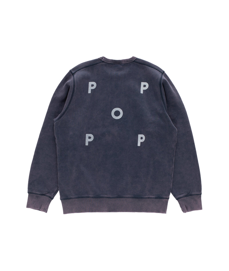 Pop Logo Crewneck Sweat Washed Navy