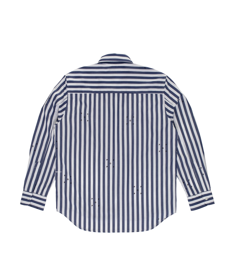 Pop Logos Stripe Shirt Navy/White