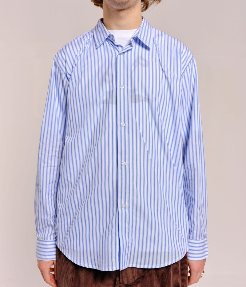 Pop Striped Logo Shirt White