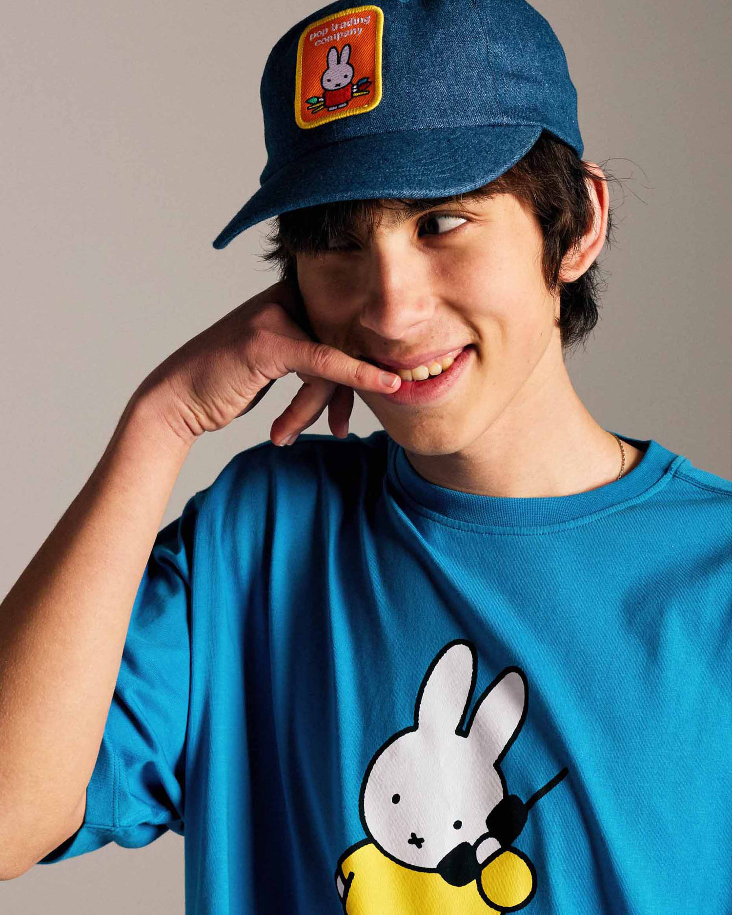 Miffy & Pop Calling T-Shirt Blue