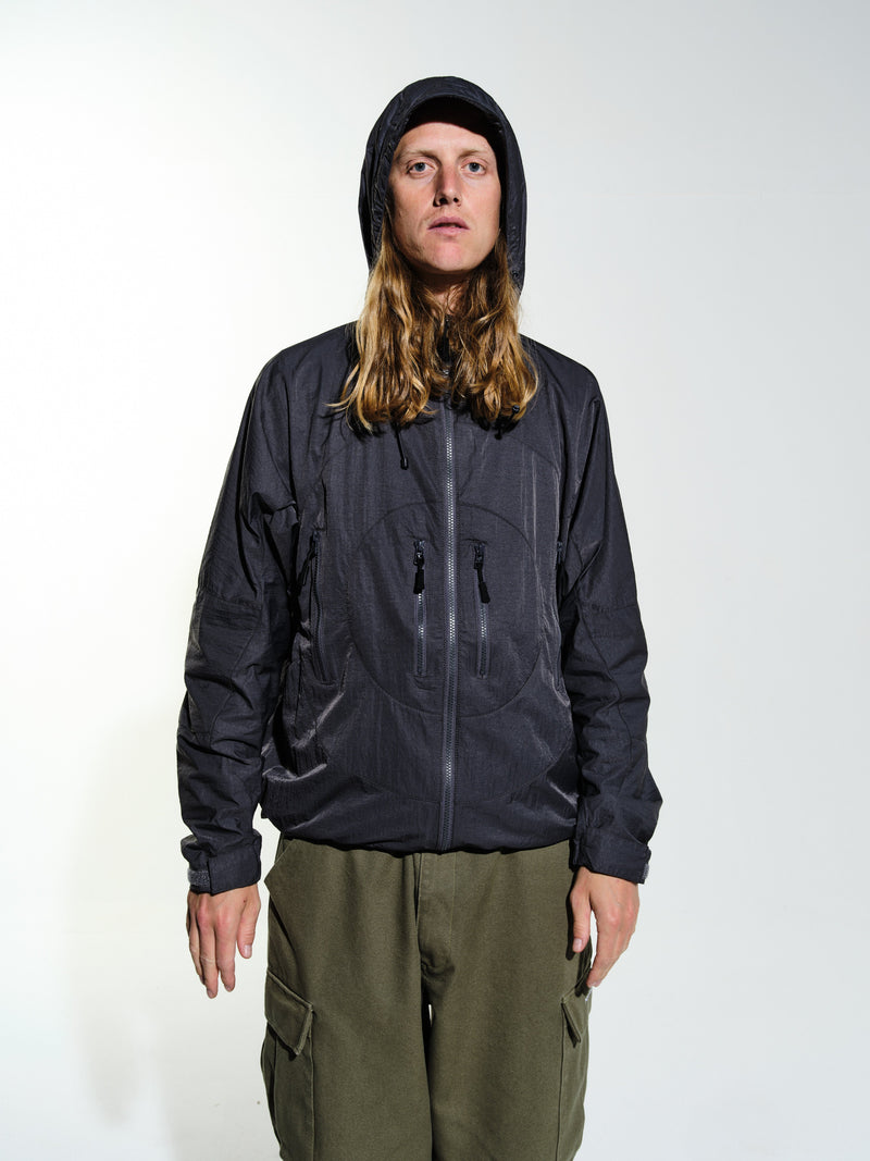 Pop Hooded O Jacket Charcoal