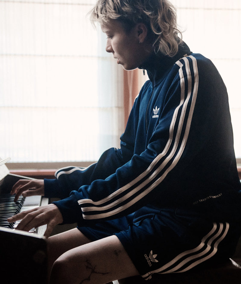 Pop & Adidas Beckenbauer Track Top Navy/White