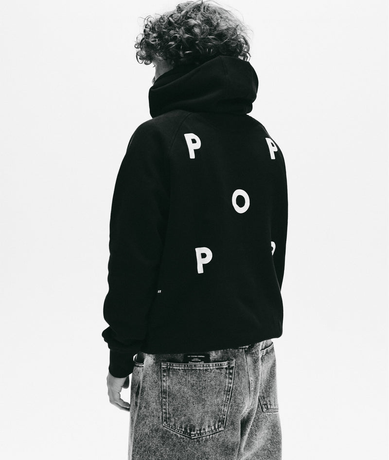 POP TRADING COMPANY ロゴ　パーカー Pop Logo Hooded Sweat Black/White