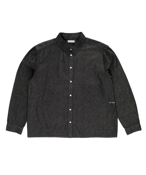 Featured Product Image Of Applique Logo Denim Shirt Black Denim