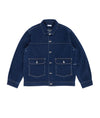 Pop Full Button Jacket Rinsed Denim