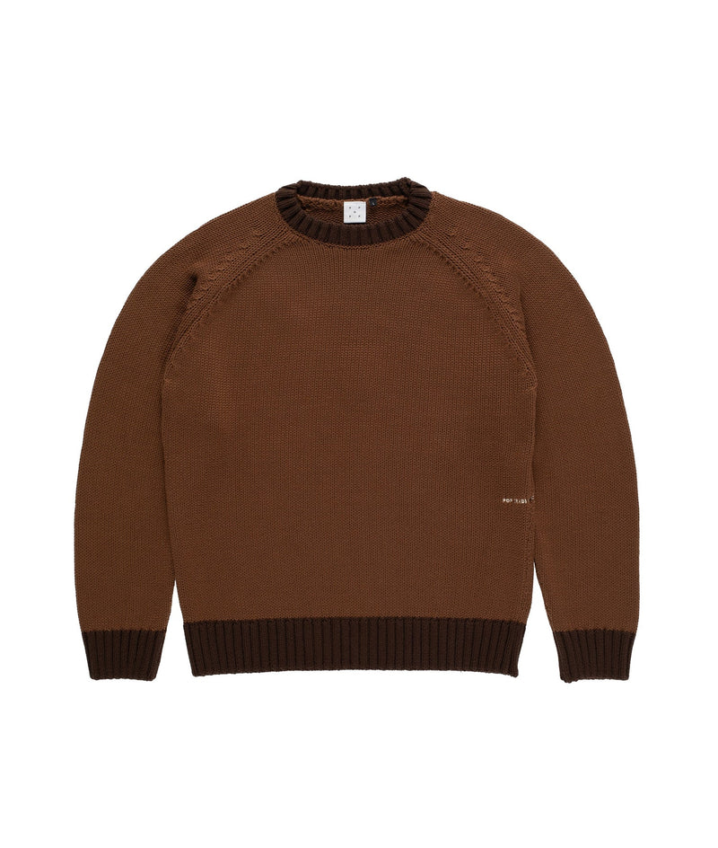 Pop Knitted Logo Crewneck Bison