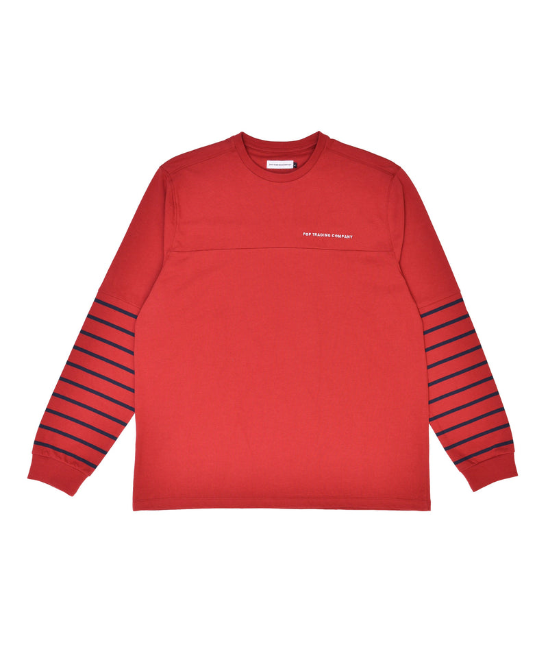 Pop Striped Longsleeve T-Shirt Rio Red