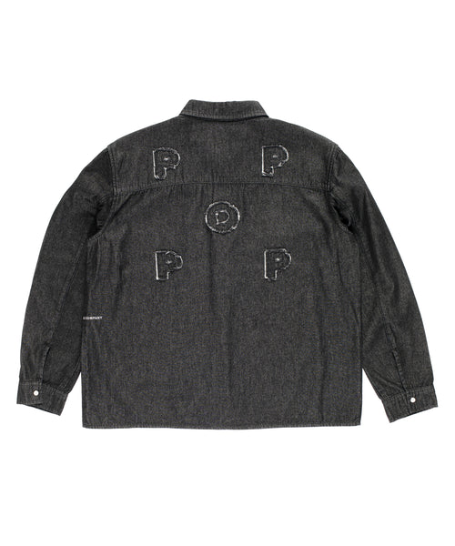 Featured Product Image Of Pop Applique Logo Denim Shirt Black Denim
