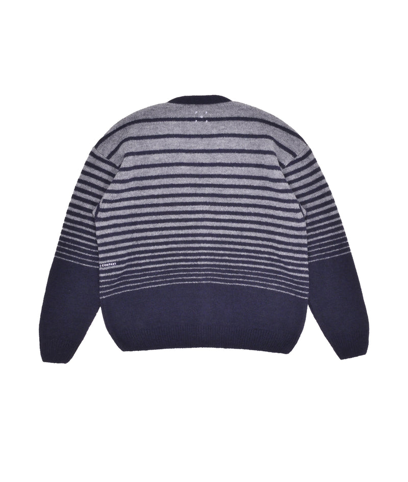 Pop Knitted Cardigan Navy/Grey