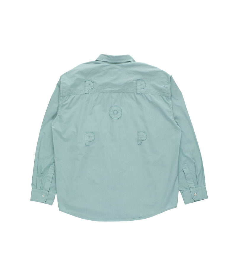 Pop Applique Logo Shirt Blue Haze