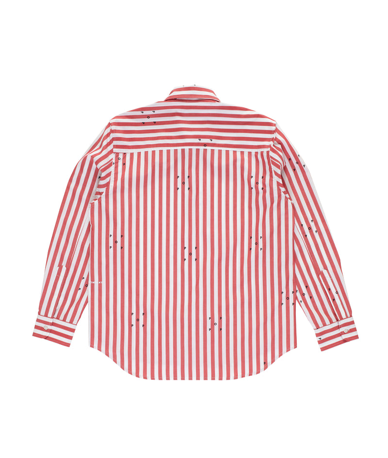 Pop Logos Stripe Shirt Earth Red/White