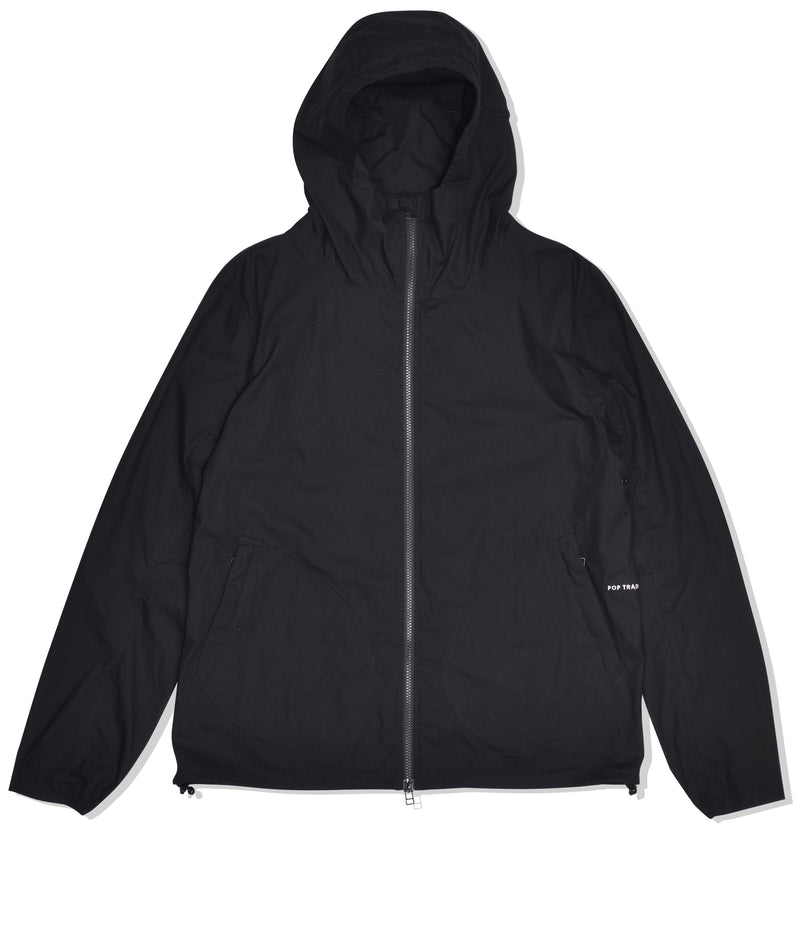 Pop Simple Hooded Jacket Black