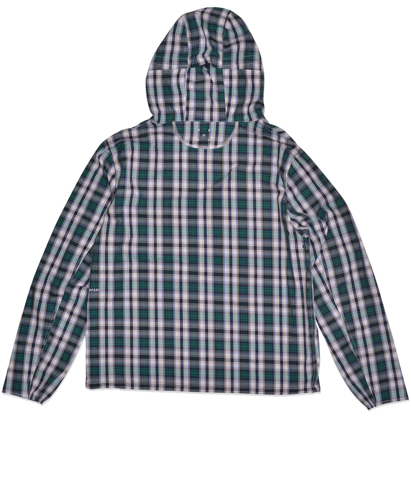 Pop Simple Hooded Jacket Navy/Green Check